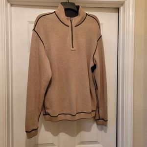 Carmieux Men's Brown/Beige Reversible Sweater - EUC